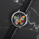 STRADA Japanese Movement 3D Butterfly Dial Water Resistant Watch with Black Colour Strap