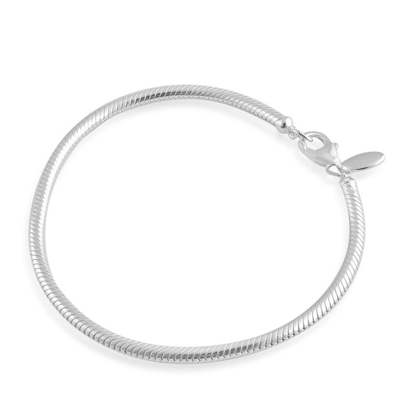 RACHEL GALLEY Sterling Silver Snake Bracelet (Size 7), Silver wt 6.55 Gms.