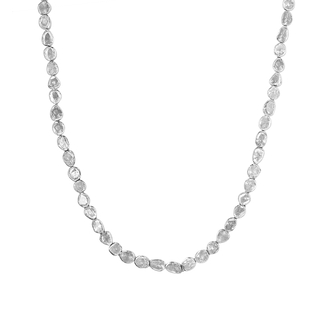 Artisan Crafted Polki Diamond Necklace (Size 18) in Platinum Overlay Sterling Silver 10.00 Ct, Silve