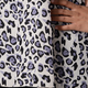 Leopard Print Blouse with Open Shoulder Design in Light Purple (Free Size / Length72 cm)