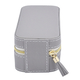 Portable Mini Travel Jewellery Box with Anti Tarnish Lining and Zipper Closure (Size 15x7x5 Cm) - Grey