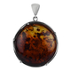 Baltic Amber Pendant in Sterling Silver, Silver Wt. 8.82 Gms