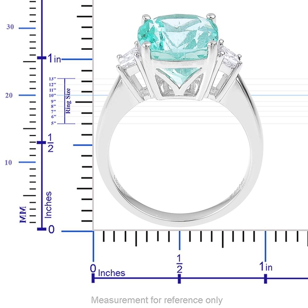 ILIANA 18K W Gold AAA Boyaca Colombian Emerald (Cush 4.75 Ct), Diamond (SI-F-G) Ring 5.150 Ct.