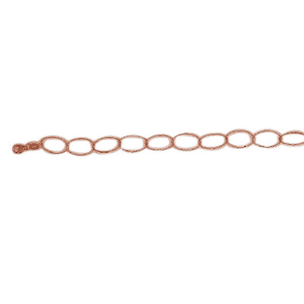 Vicenza Collection Rose Gold Sterling Silver Giotto Necklace (Size 18), Silver wt 4.00 Gms.