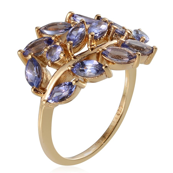 Tanzanite (Mrq) Ring in 14K Gold Overlay Sterling Silver 2.650 Ct.