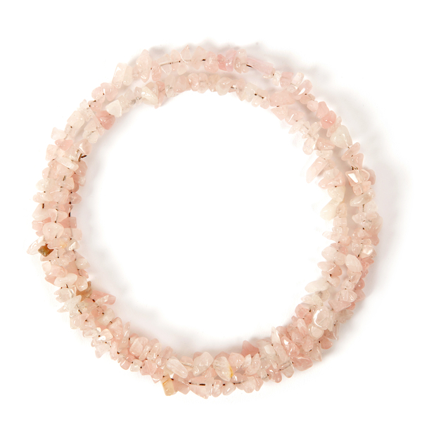 Rose Quartz Necklace (Size 36) in Stainless Steel 330.000 Ct.