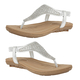 Lotus Orla Flat Toe Post Sandals (Size 3) - Silver