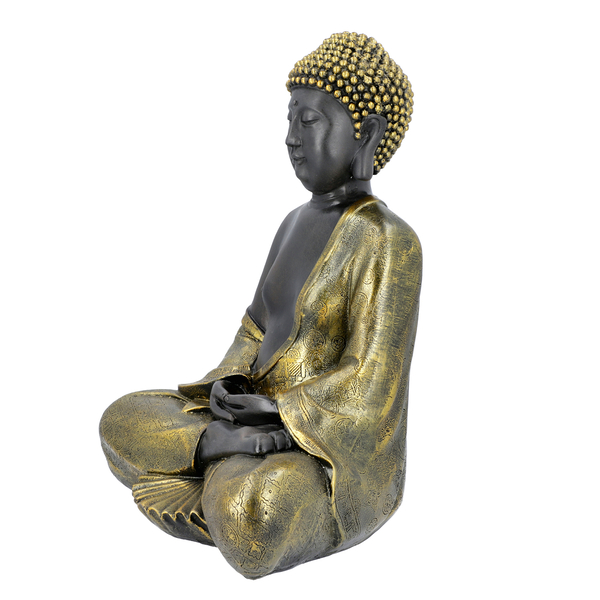 Large Meditating Buddha Statue (Size 31x23x42 Cm) - Gold