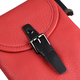 100% Genuine Leather Crossbody Bag with Shoulder Strap  (Size 13x4x20cm) - Red