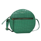 ASSOTS LONDON JANE Genuine Leather Round Croc Crossbody Bag (Size 18x10x6cm) - Green