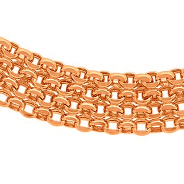 Close Out Deal 9K Rose Gold Bismark Necklace (Size 17), Gold Wt 11.30 Gms.