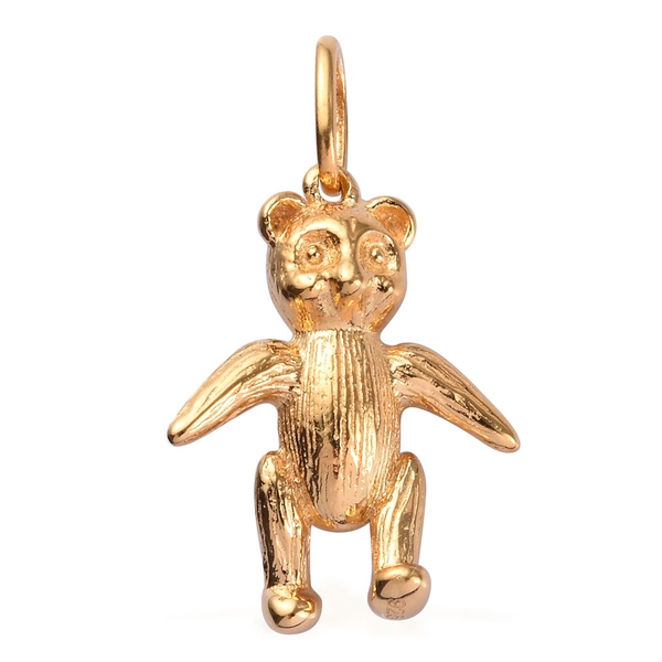 Teddy Bear Silver Charm Pendant in Gold Overlay, Silver wt 4.80 Gms.
