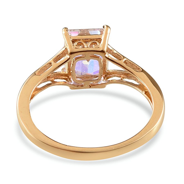 Mercury Mystic Topaz (Oct) Solitaire Ring in 14K Gold Overlay Sterling Silver 2.000 Ct.
