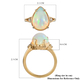 Ethiopian Welo Opal and Diamond Ring in 14K Gold Overlay Sterling Silver 3.66 Ct.
