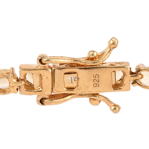 Marialite (Ovl) Tennis Bracelet (Size 7) in 14K Gold Overlay Sterling Silver 7.000 Ct.