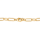 14K Gold Overlay Sterling Silver Paperclip Necklace (Size - 22) With Lobster Clasp, Silver Wt. 7.80 Gms
