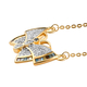 GP Italian Garden Collection - Multi Colour Diamond and Kanchanaburi Blue Sapphire Necklace (Size 20 With 2 Inch Extender) in 18K Vermeil Yellow Gold Overlay Sterling Silver 0.50 Ct.