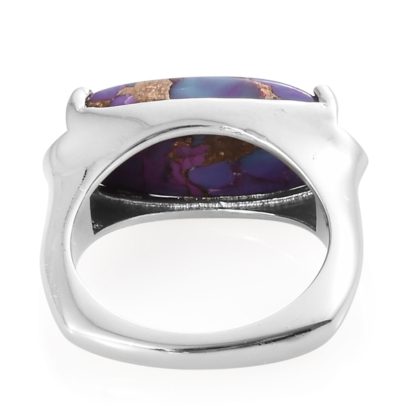 Mojave Purple Turquoise (Barrel) Ring in Ion Plated Stainless Steel 7.500 Ct