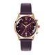 Henry London Hampstead Ladies Purple Dial 3 ATM Water Resistant Watch with Purple Colour Leather Str