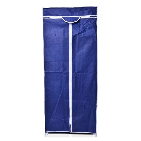 Navy Blue Colour Foldable Wardrobe (Size 150x58x45 Cm)