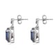 Lustro Stella Montana and White Crystal Earrings (with Push Back) in Platinum Overlay Sterling Silver