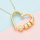 Yellow Gold Overlay Sterling Silver Heart Pendant with Chain (Size 18), Silver Wt. 4.55 Gms