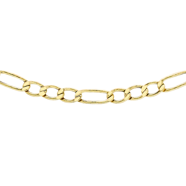 Close Out Deal  18K Y Gold Diamond Cut Figaro Chain (Size 18), Gold wt 4.60 Gms.