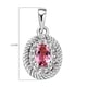 Pink Tourmaline and Natural Cambodian Zircon Pendant in Platinum Overlay Sterling Silver