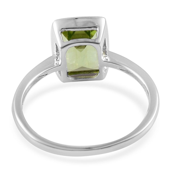 9K W Gold AAA Hebei Peridot (Oct) Solitaire Ring 2.250 Ct.