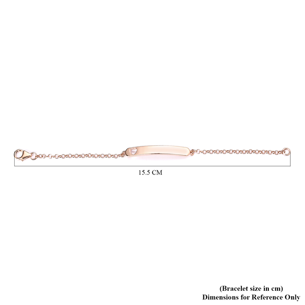 Rose Gold Overlay Sterling Silver Bracelet (Size 6)