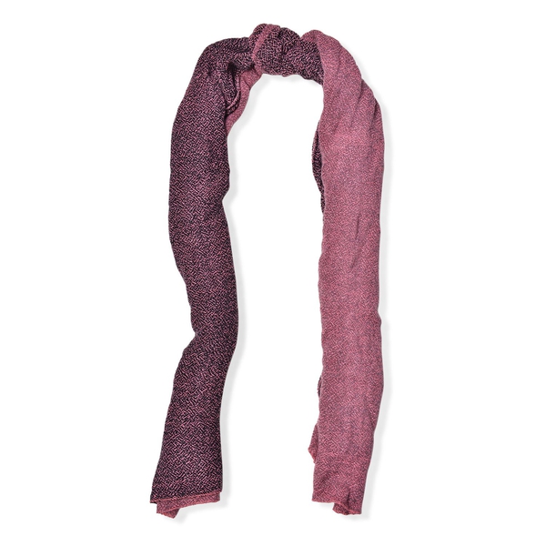Pink and Black Colour Scarf (Size 210x70 Cm)