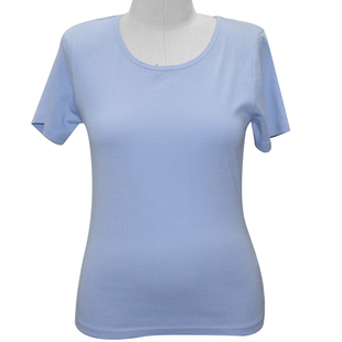 SUGARCRISP 100% Cotton Short Sleeve Rib TShirt (Size 10) - Blue Heron