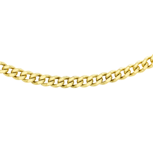 14K Gold Overlay Sterling Silver  Curb Chain (Size 18 /20) With Spring Ring Clasp