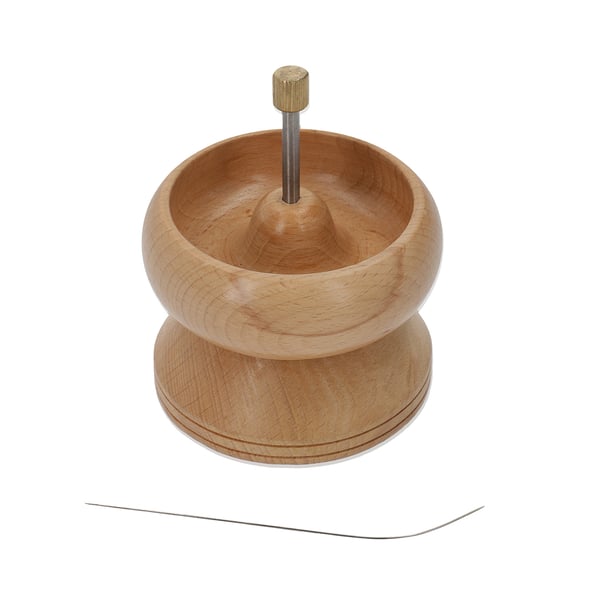 Pine Wooden Gem Workshop Bead Spinner with Stainless steel Needles (Size 13x10 cm)