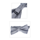 Mens Gift Set (Includes Cufflink, Bow Tie, Scarf, Tie Bar, Brooch, Tie) - Silver Grey