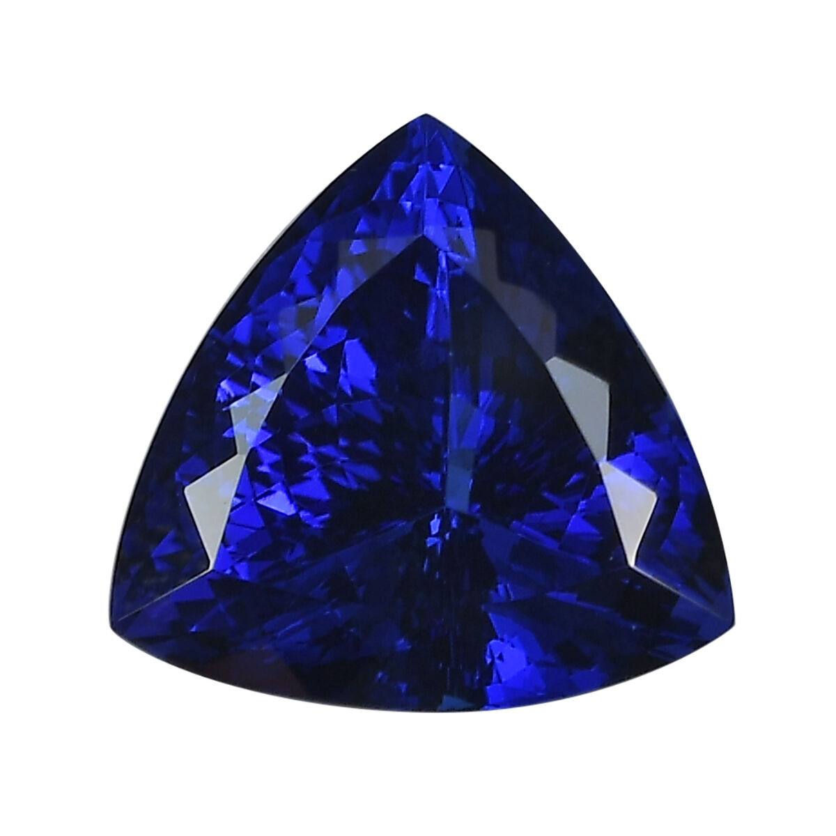 AGI Certified 14.48Carat  4A Tanzanite Loose Gemstone in Trillion Cut (Size 15.45x15.50x15.50 & Dept