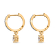 Moissanite Hoop Earrings in 14K Gold Overlay Sterling Silver 1.80 Ct.