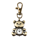 STRADA Japanese Movement White Dial Bear Pattern Water Resistant Key Chain Watch with Buckle