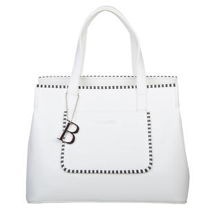 Bulaggi Collection - Zsazsa Shopping Bag with Zipper Closure in White (Size 29x15x22Cm)