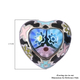 Multi Colour Murano Glass Heart Earrings (with Push Back) in Stainless Steel