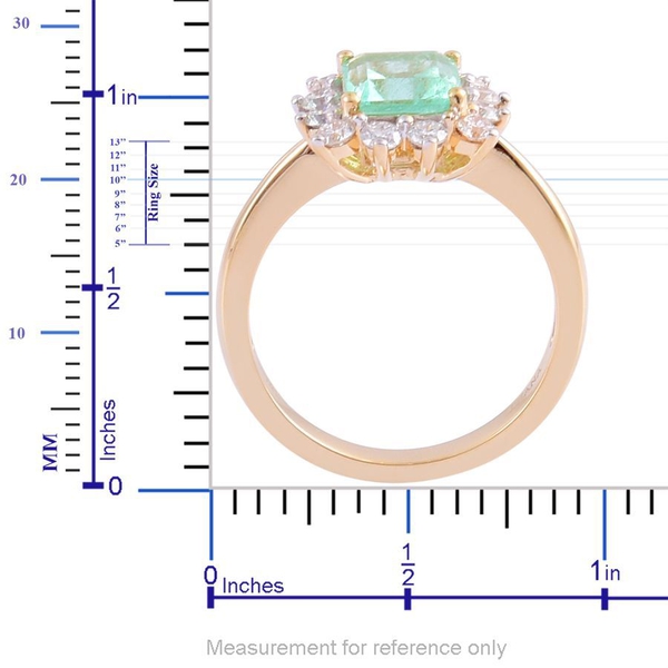 14K Y Gold Boyaca Colombian Emerald (Oct 1.25 Ct), Diamond Ring 1.750 Ct.