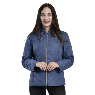 TAMSY Quilted Pattern Padded Jacket - Blue