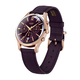 Henry London Hampstead Ladies Purple Dial 3 ATM Water Resistant Watch with Purple Colour Leather Strap