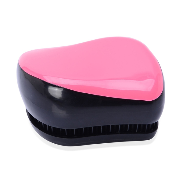Set of 2 - Pink and Black Colour Styler and Pink Colour Rainbow Comb with Mirror