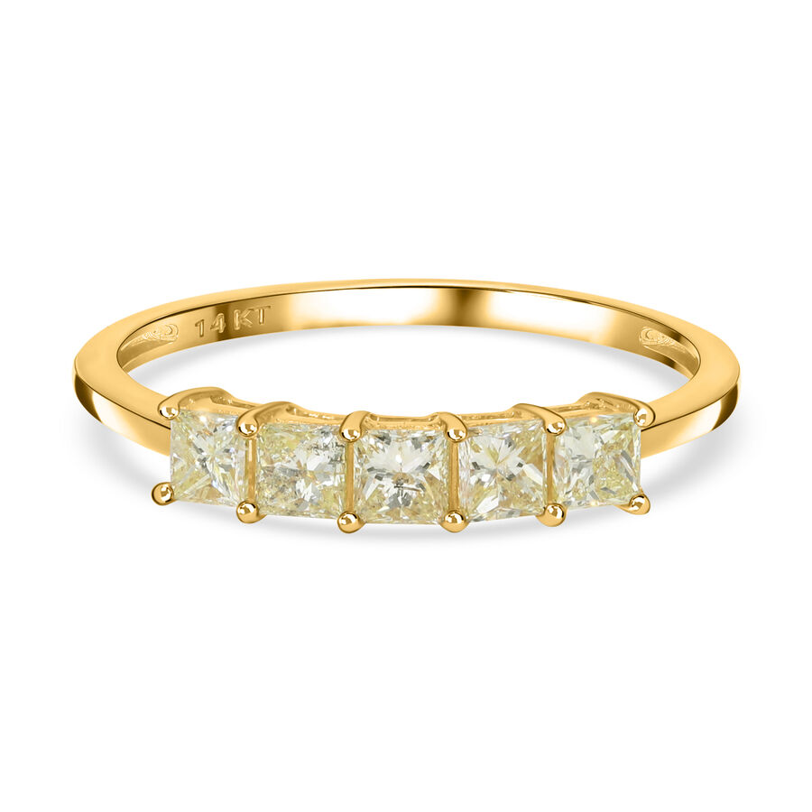 14K Yellow Gold SGL Certified Natural Yellow Diamond (SI-I1) Ring 1.00 Ct.