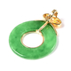 Carved Green Jade Beads Necklace (Size 18) with Magnetic Lock in Yellow Gold Overlay Sterling Silver 356.00 Ct