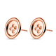 LucyQ Button Collection - 18K Vermeil Rose Gold Overlay Sterling Silver Stud Earrings (With Push Back)