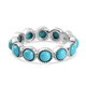 Arizona Sleeping Beauty Turquoise Ring in Platinum Overlay Sterling Silver 3.13 Ct.