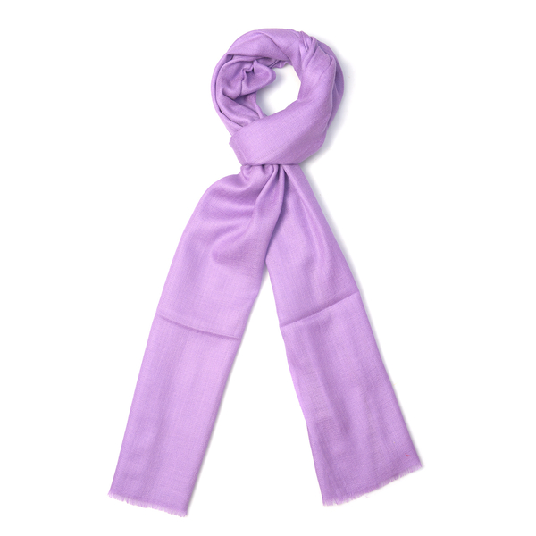 100% Cashmere Wool Lavender Colour Ultra Soft Scarf (Size 190x68Cm)