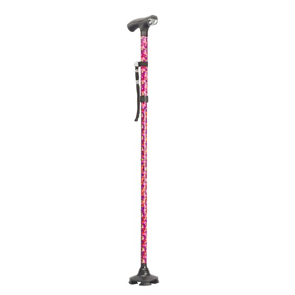 Zoomer Collapsible Walking Cane- Muted Circles